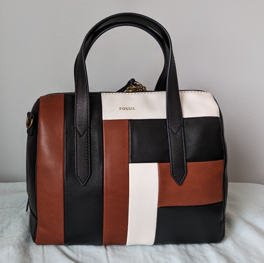 Fossil Sydney Satchel in Patchwork